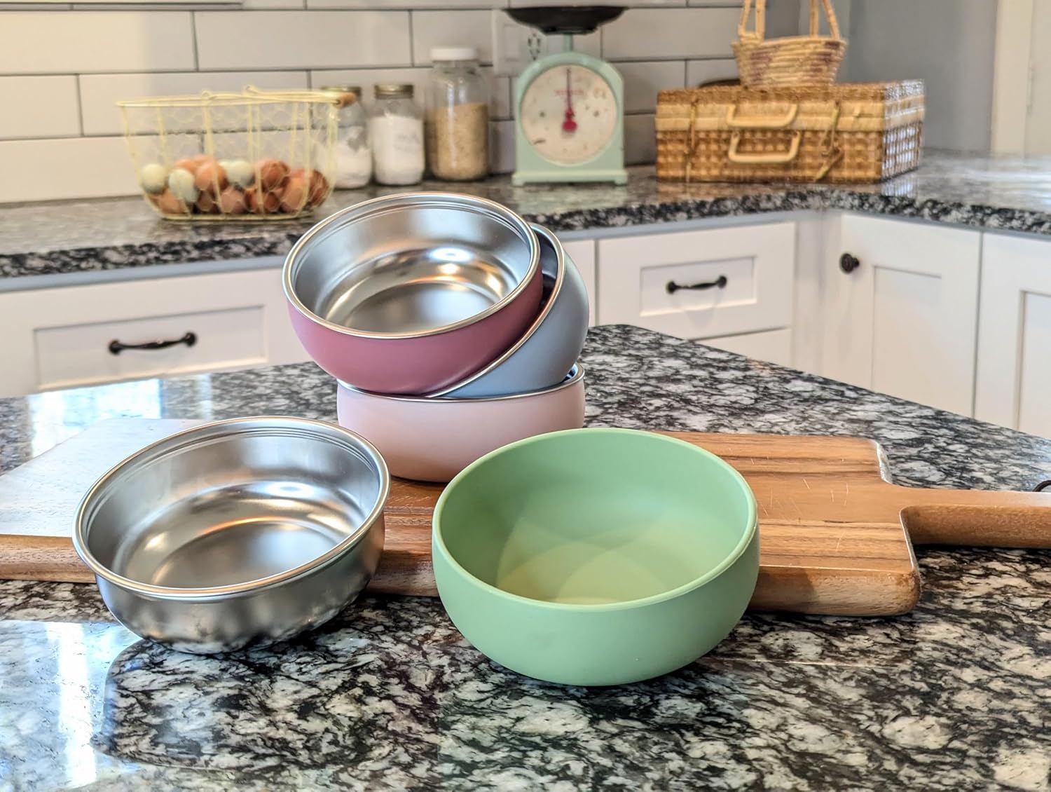 Monkey Proof Non-Toxic Stainless Steel Child Bowl Set of 4