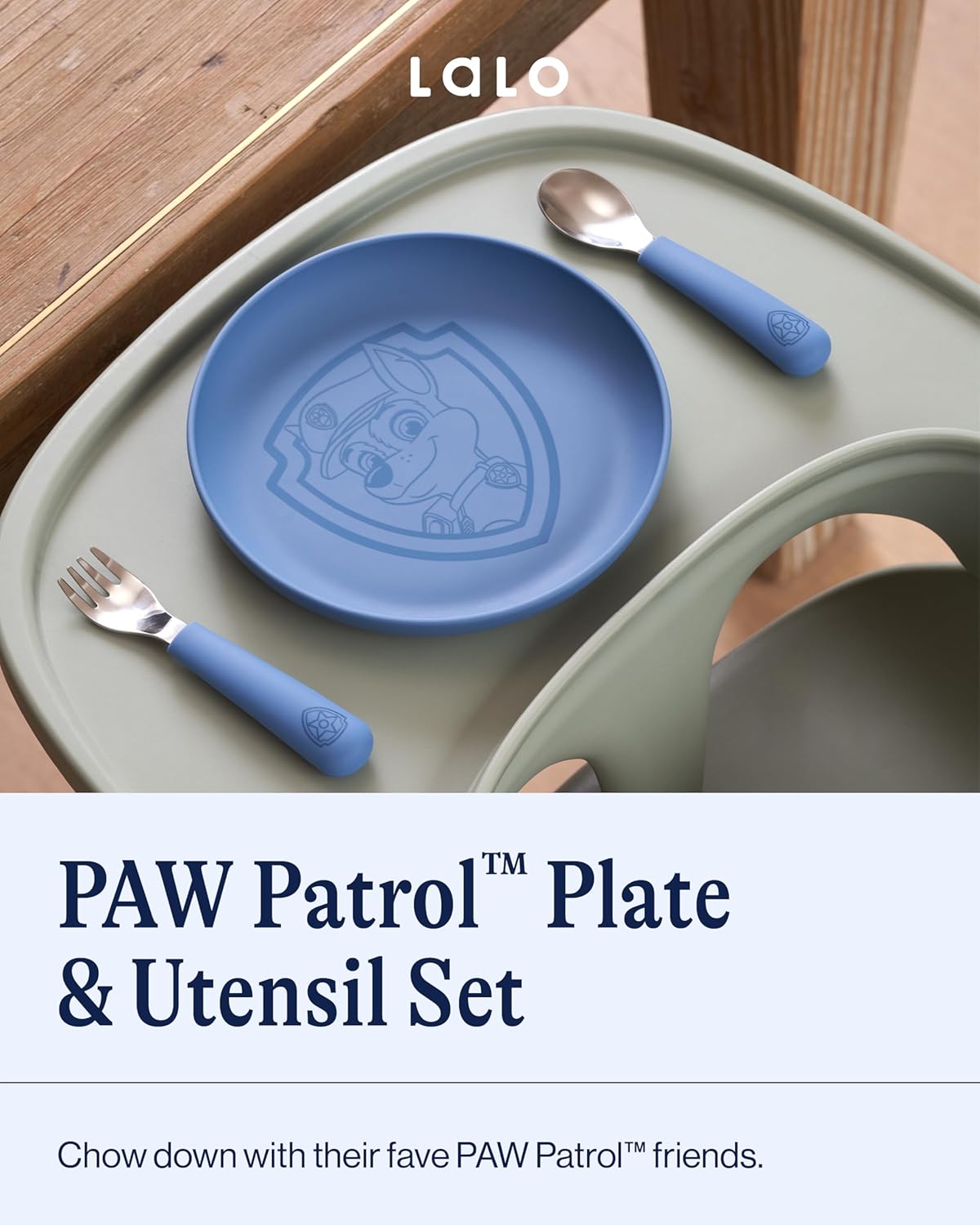 Lalo PAW Patrol Toddler Plate Utensils Set - 3 Pieces