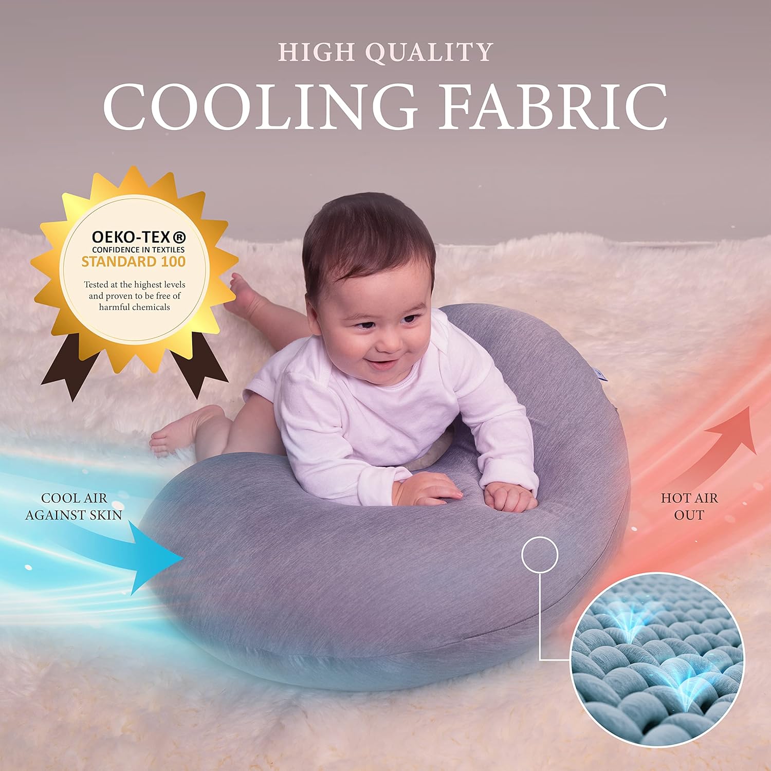 Pharmedoc Nursing Pillow with Cooling Cover