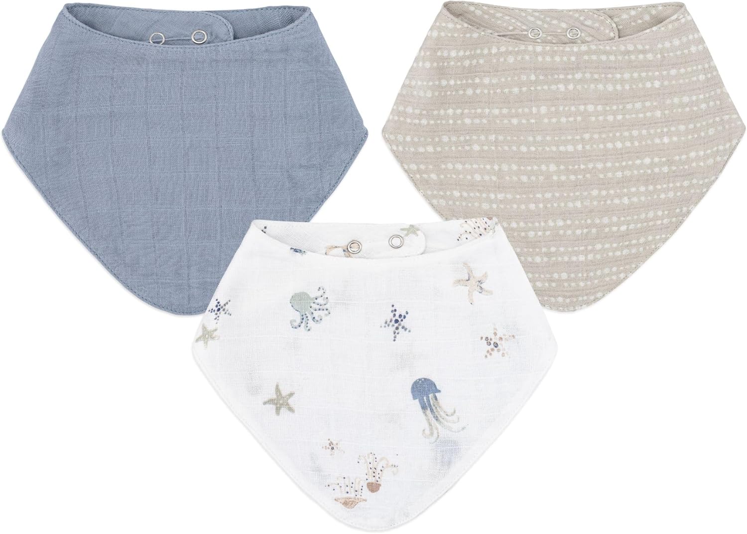 Crane Baby Soft Muslin Bib Set for Teething and Drooling