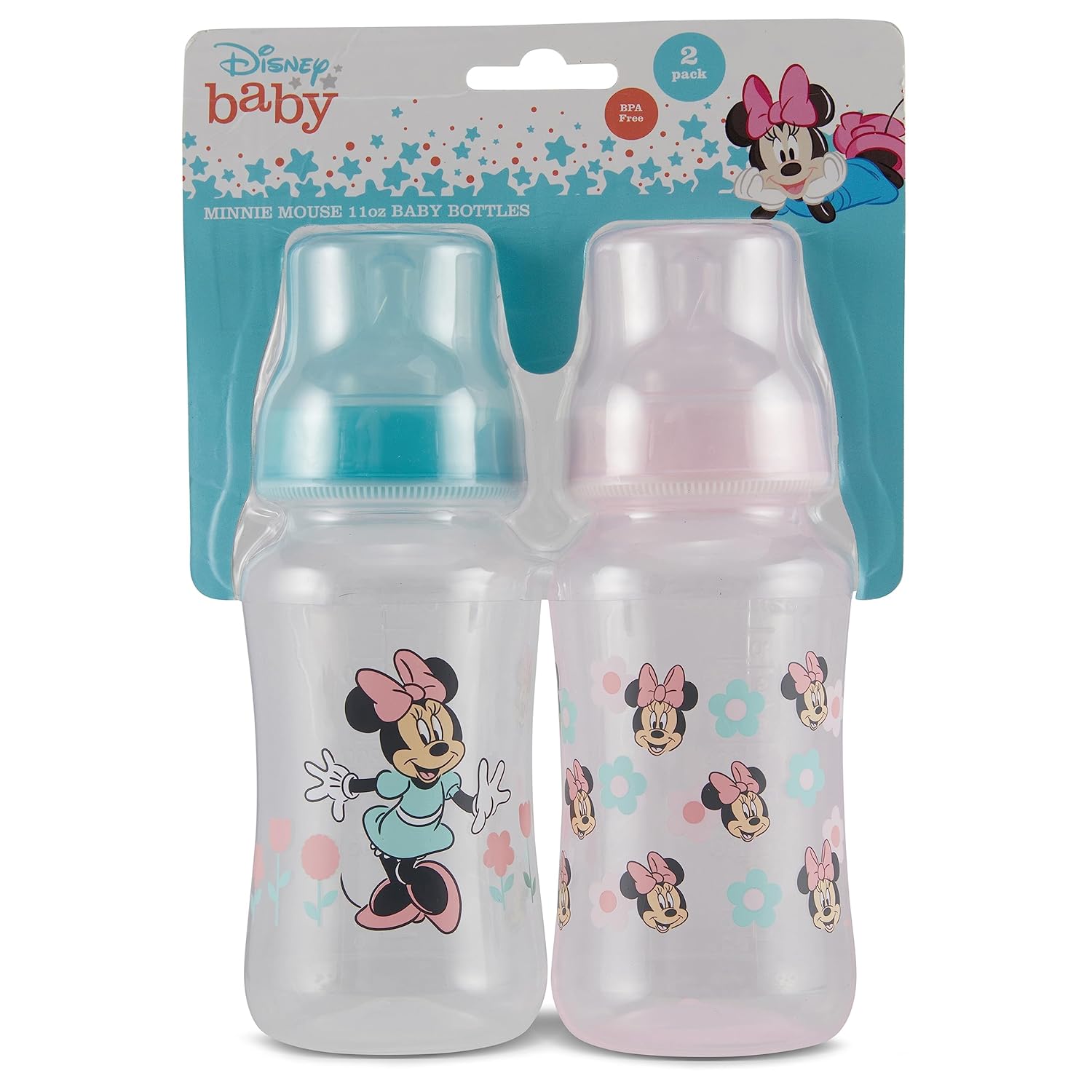 Disney Minnie Mouse 11 oz Baby Bottles 2 Pack 1