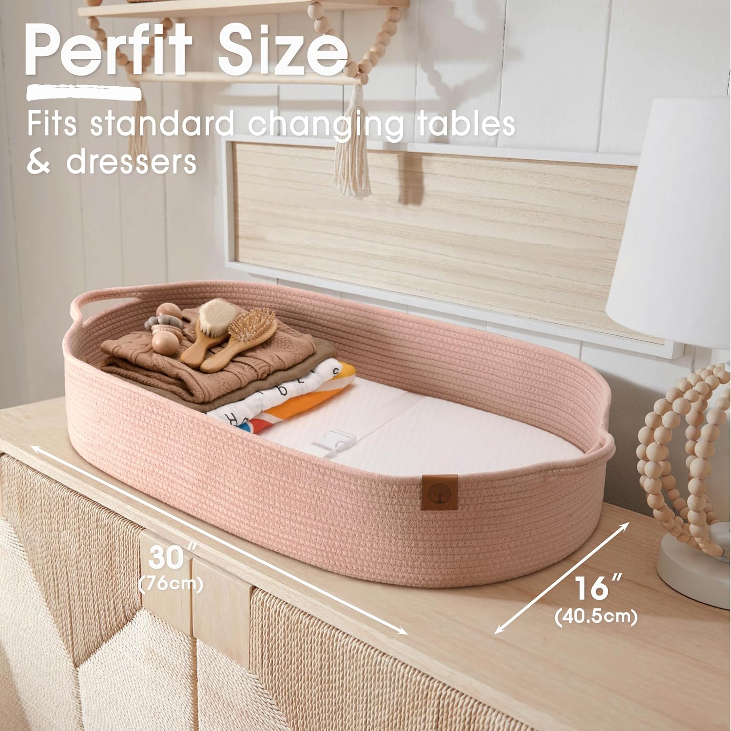 JJOO Baby Changing Basket with Diaper Caddy 1