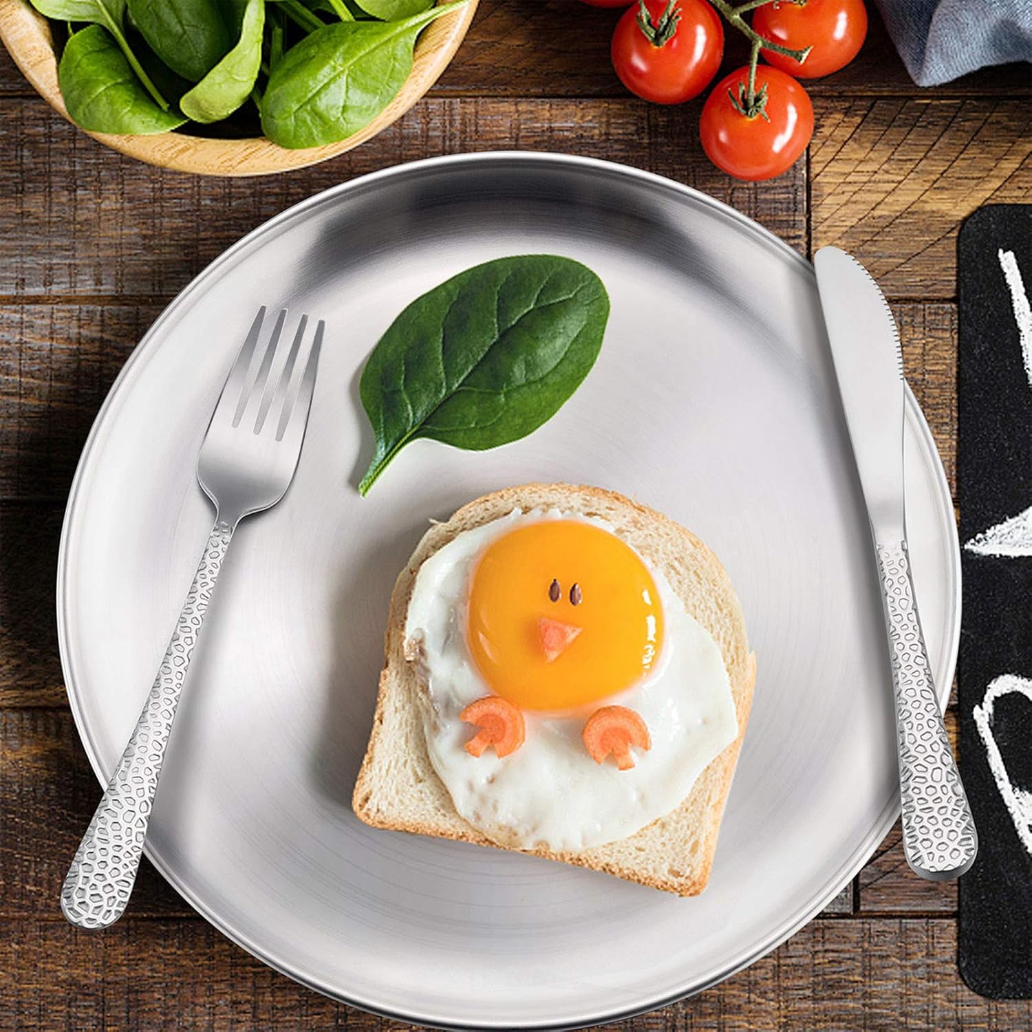 HaWare Toddler Stainless Steel Plates - 4 Pack