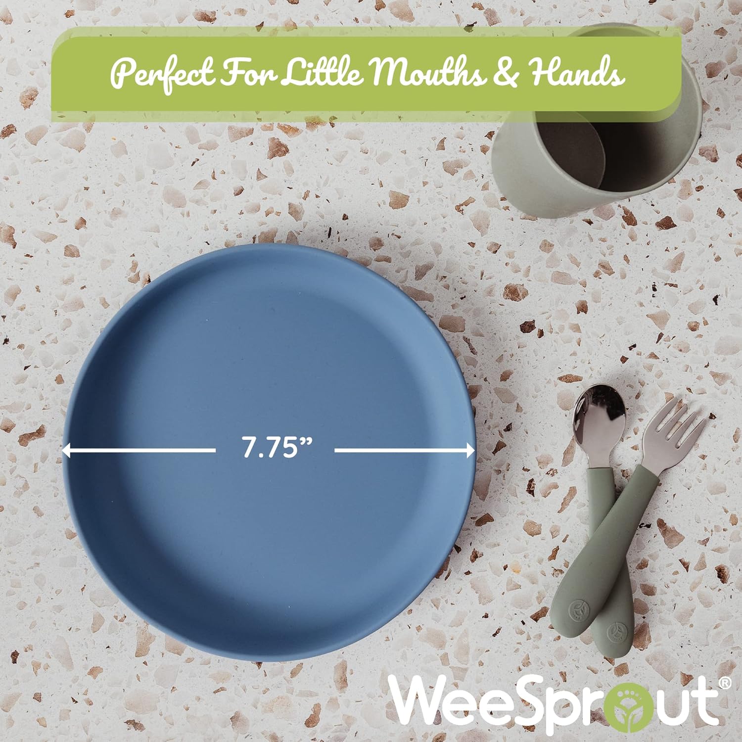 WeeSprout Toddler Plates with Lids 3 Pack