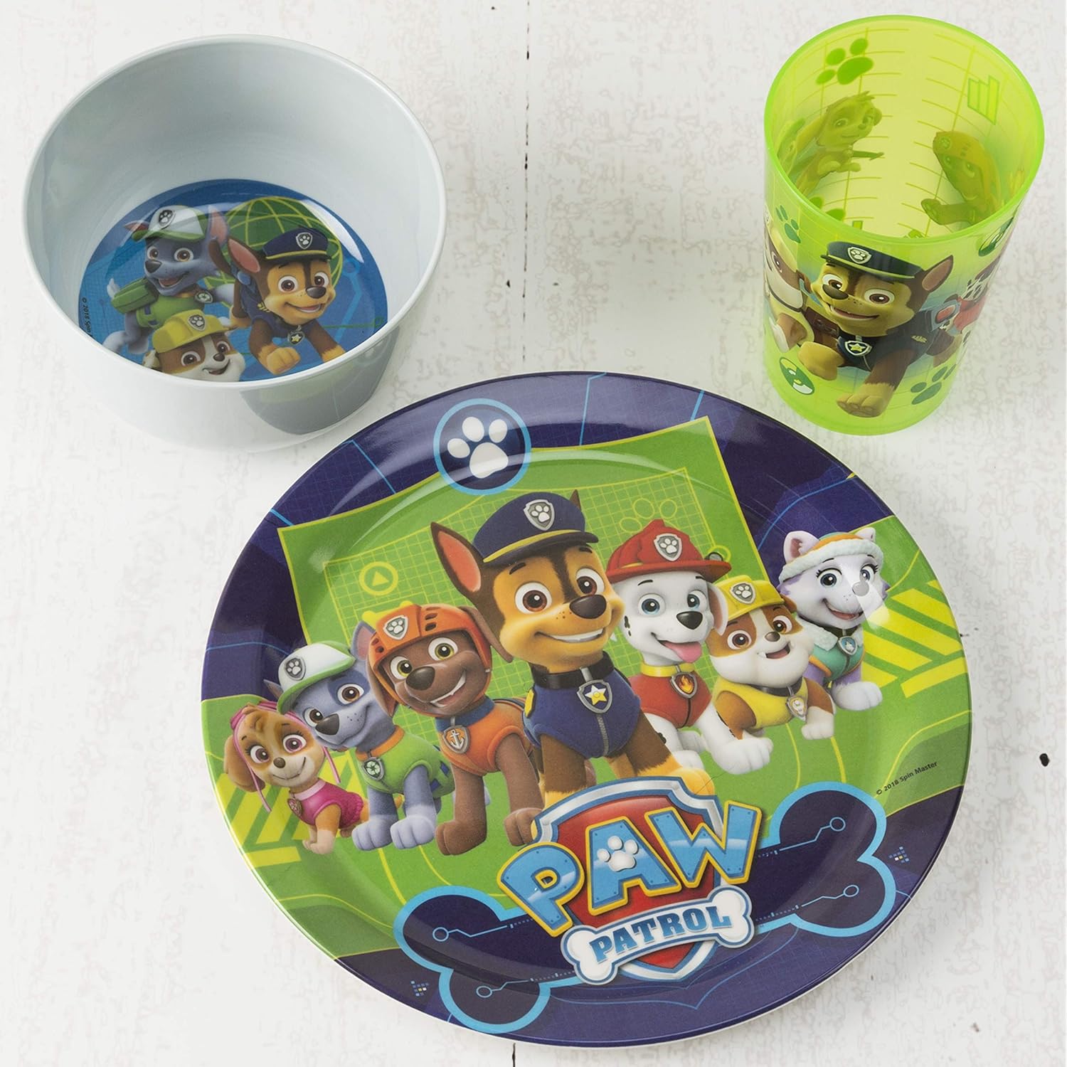 PAW Patrol 5-Piece Dinnerware Set for Kids Ages 3 1