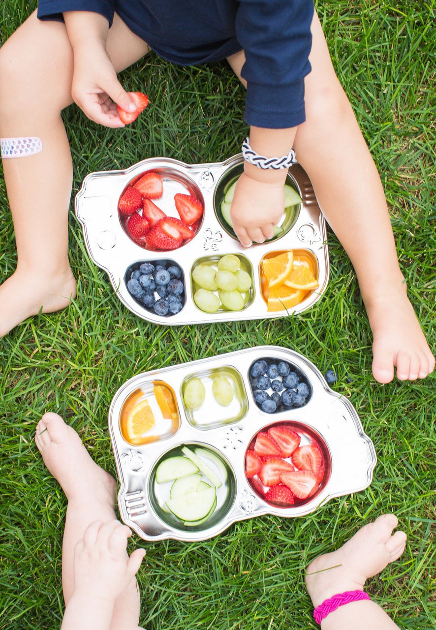 Innobaby Orange Bus Plate with Airtight Lid BPA Free