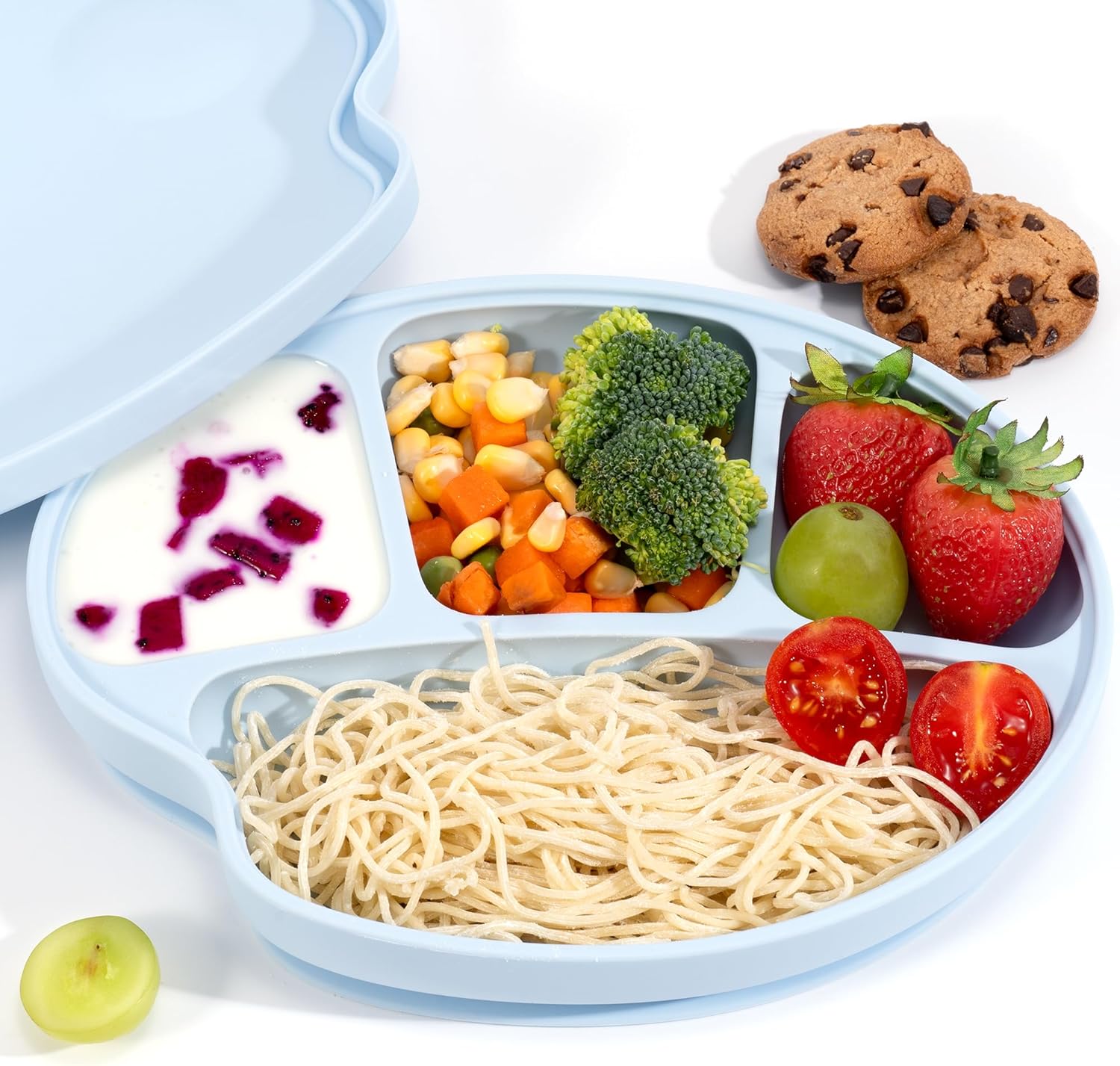 Li Zhao Baby Suction Plates with Lids