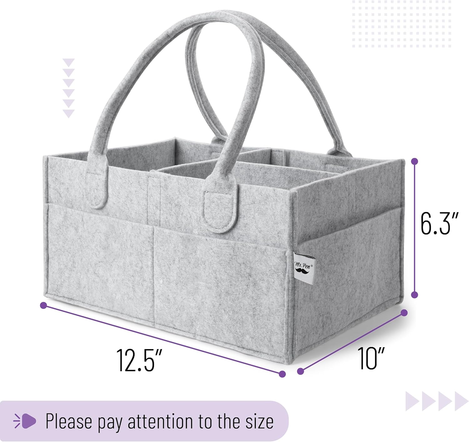 Mr Pen Baby Diaper Caddy Organizer Portable Changing Table Storage