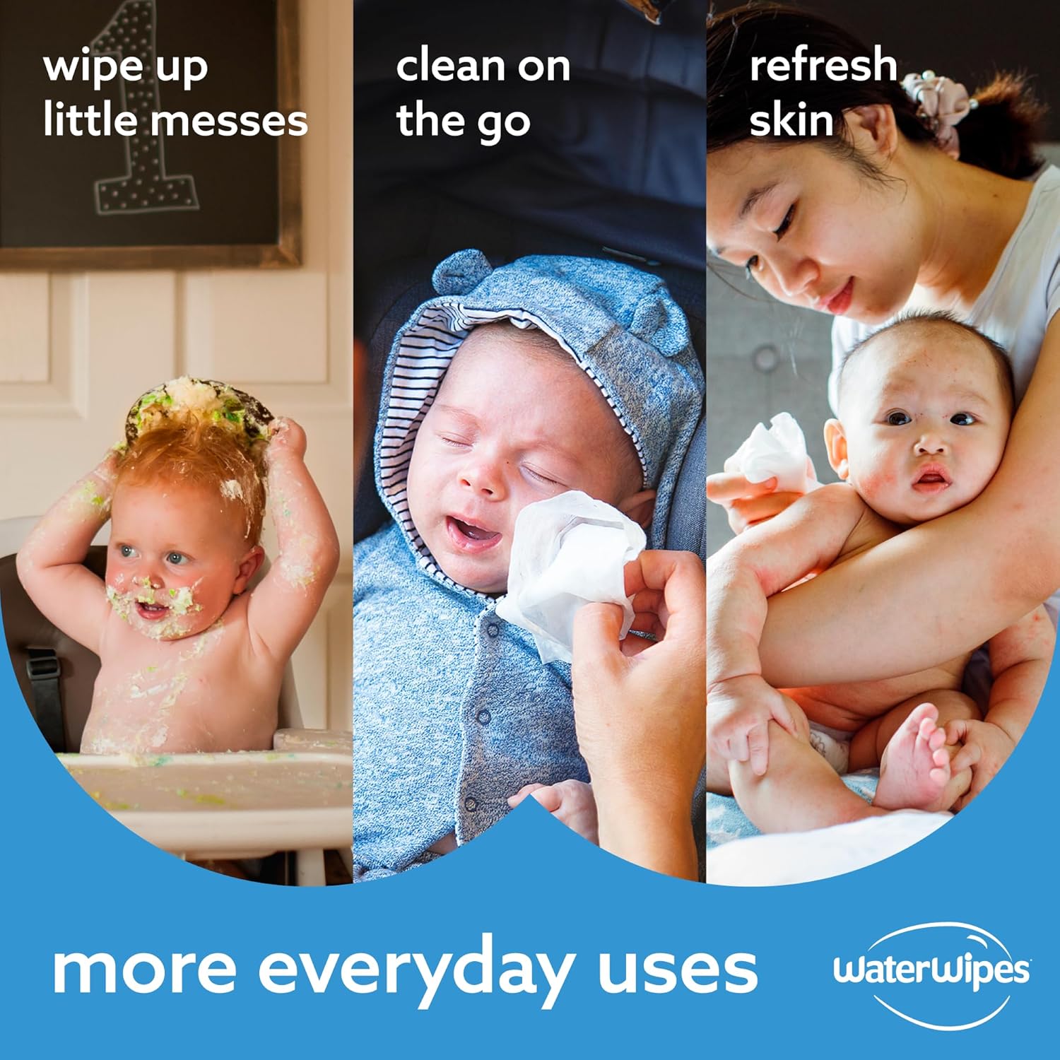 WaterWipes Plastic-Free Original Baby Wipes 60 Count Pack