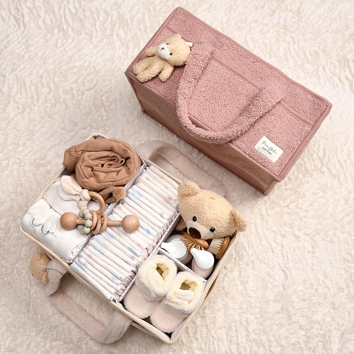 PeraBella Baby Diaper Caddy Organizer with Handle