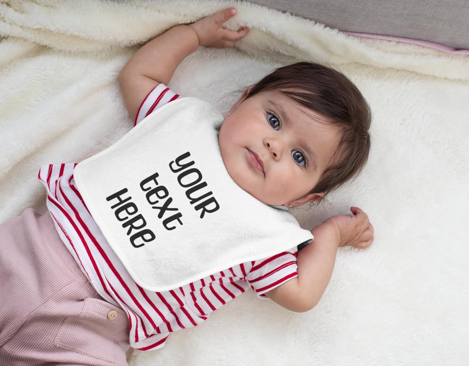 Quipo Personalized Baby Bib with Custom Text 1
