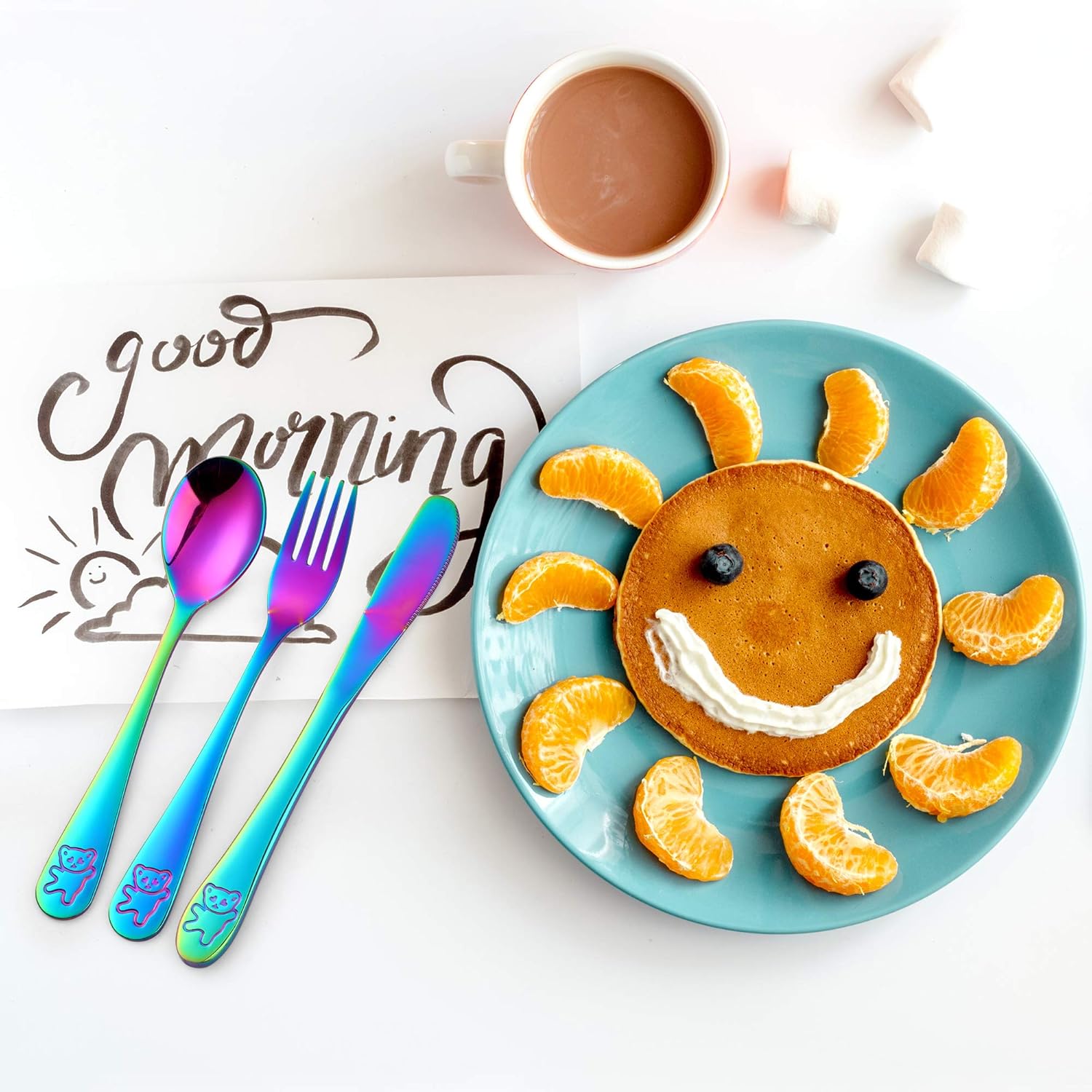 Poylim Kids Rainbow Cutlery Set of 4