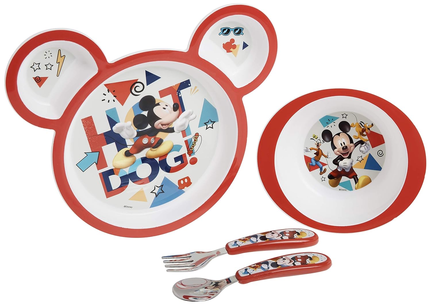 The First Years Disney Mickey Mouse Dinnerware Set 4 Count