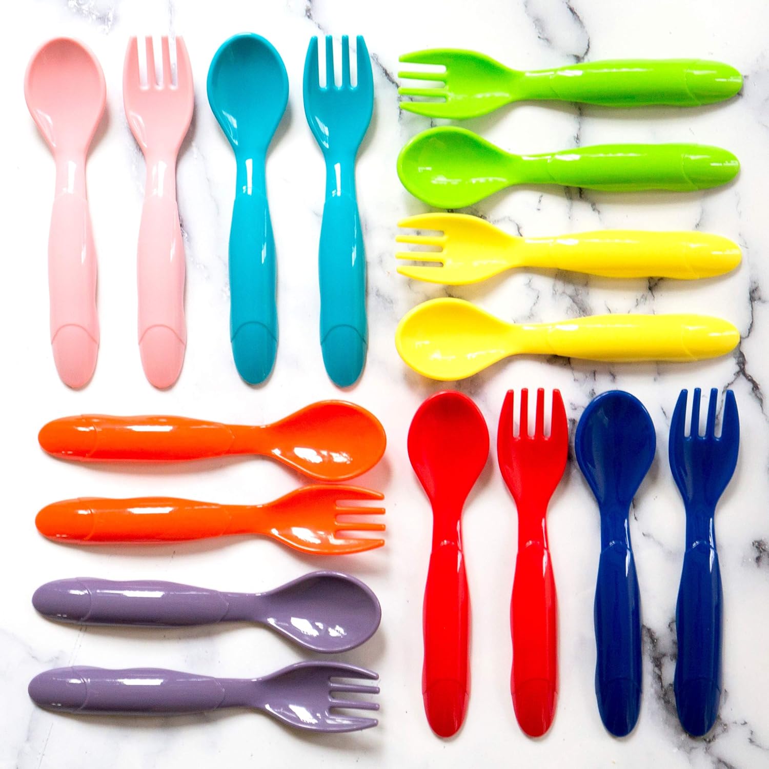 Youngever 36 Pcs Plastic Toddler Utensils Set 1