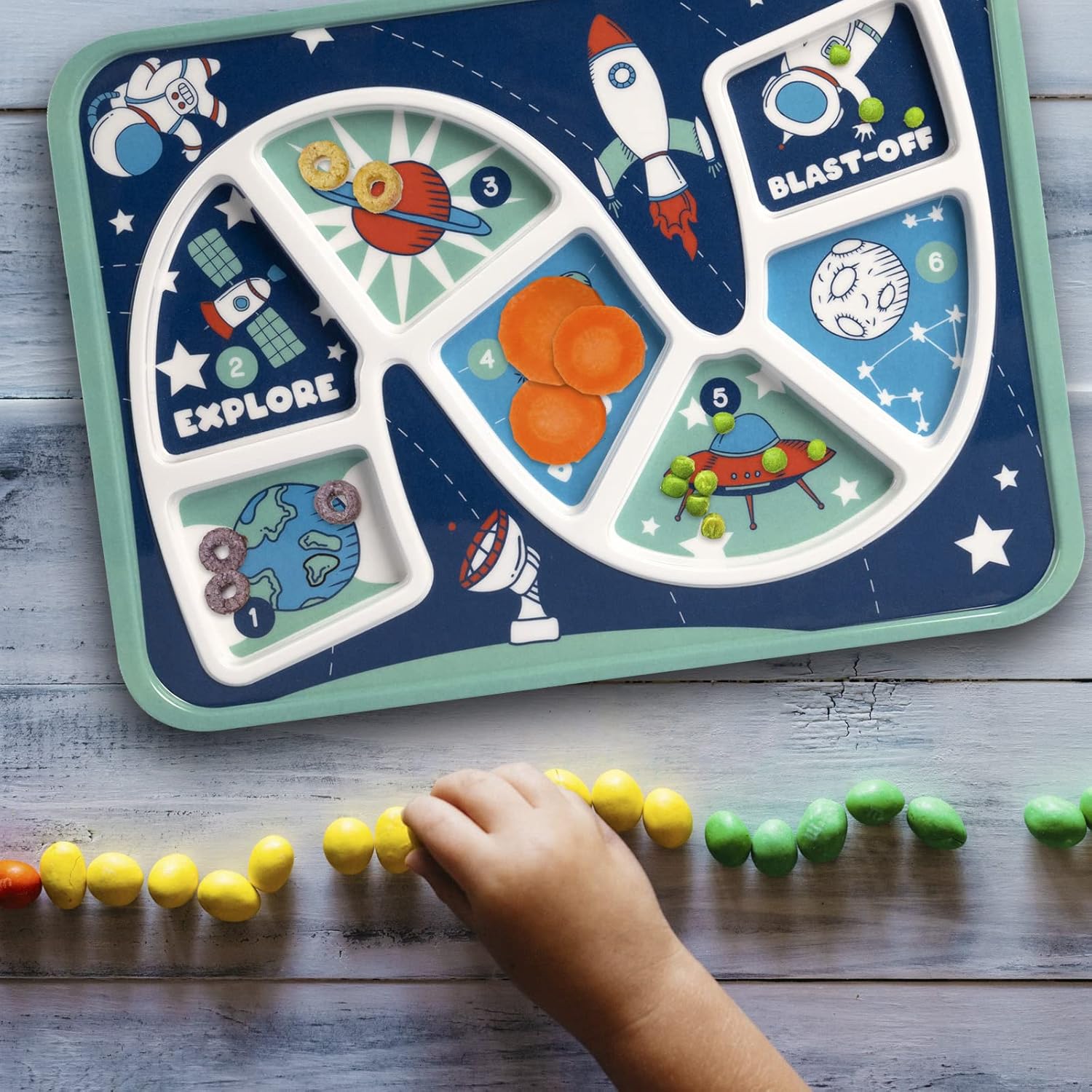 GSM Brands Kids Space Themed Dinner Plate
