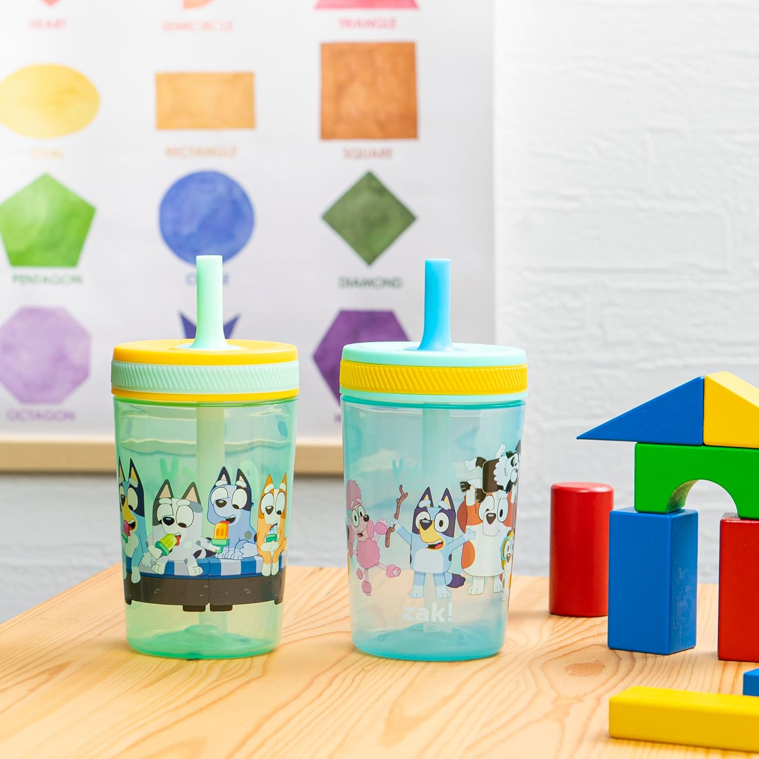 Zak Designs Bluey Kelso Toddler Cups 2-Pack 1