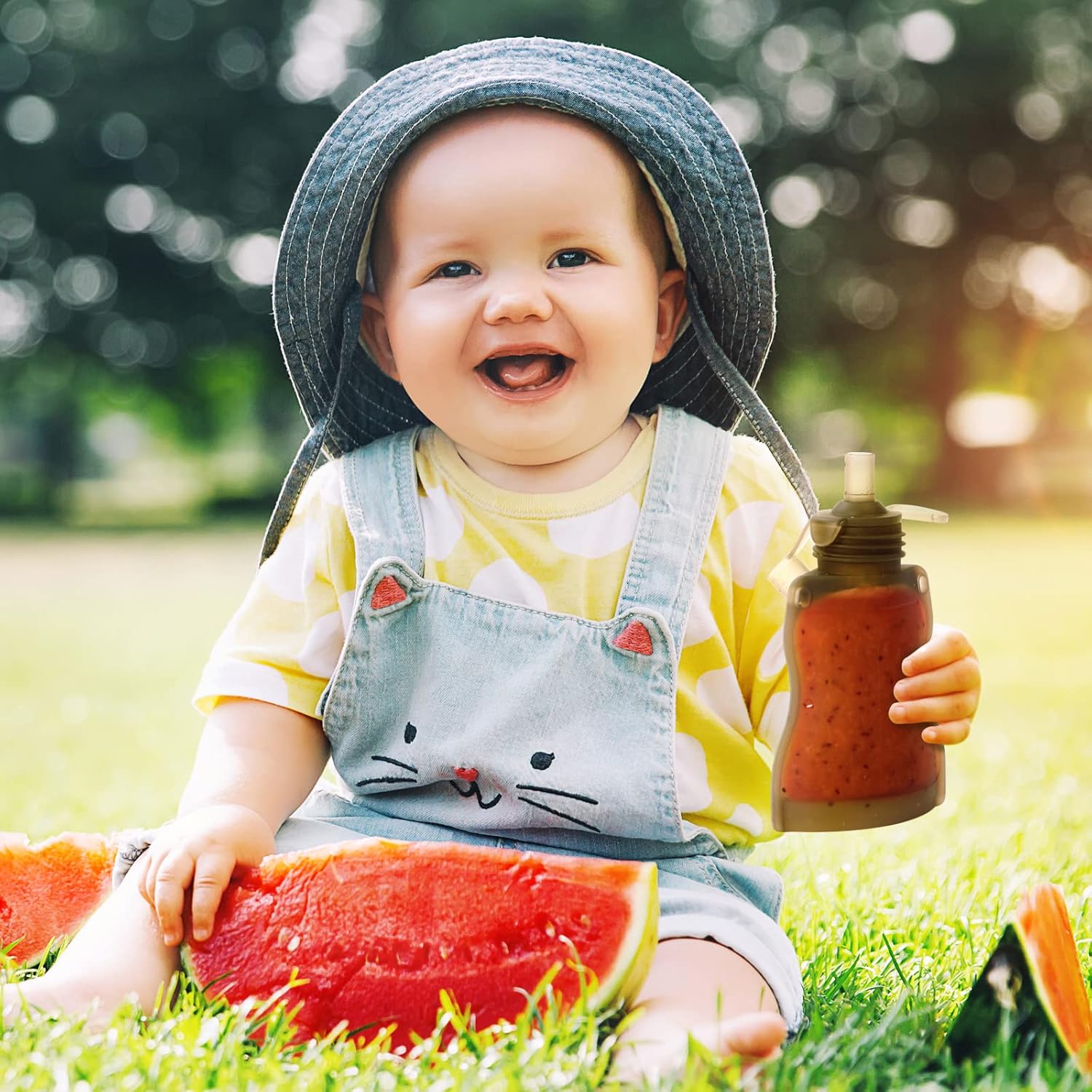 Haakaa Silicone Baby Food Spoon with 4oz Storage Pouch