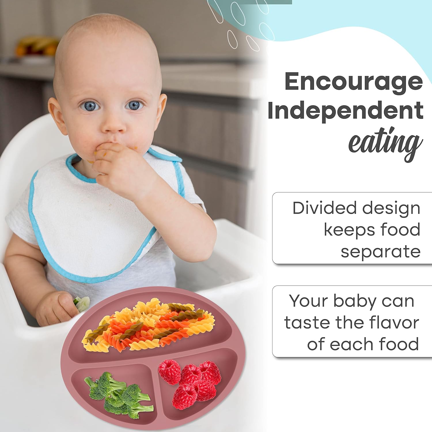 RYASHOP Silicone Baby Plates with Suction