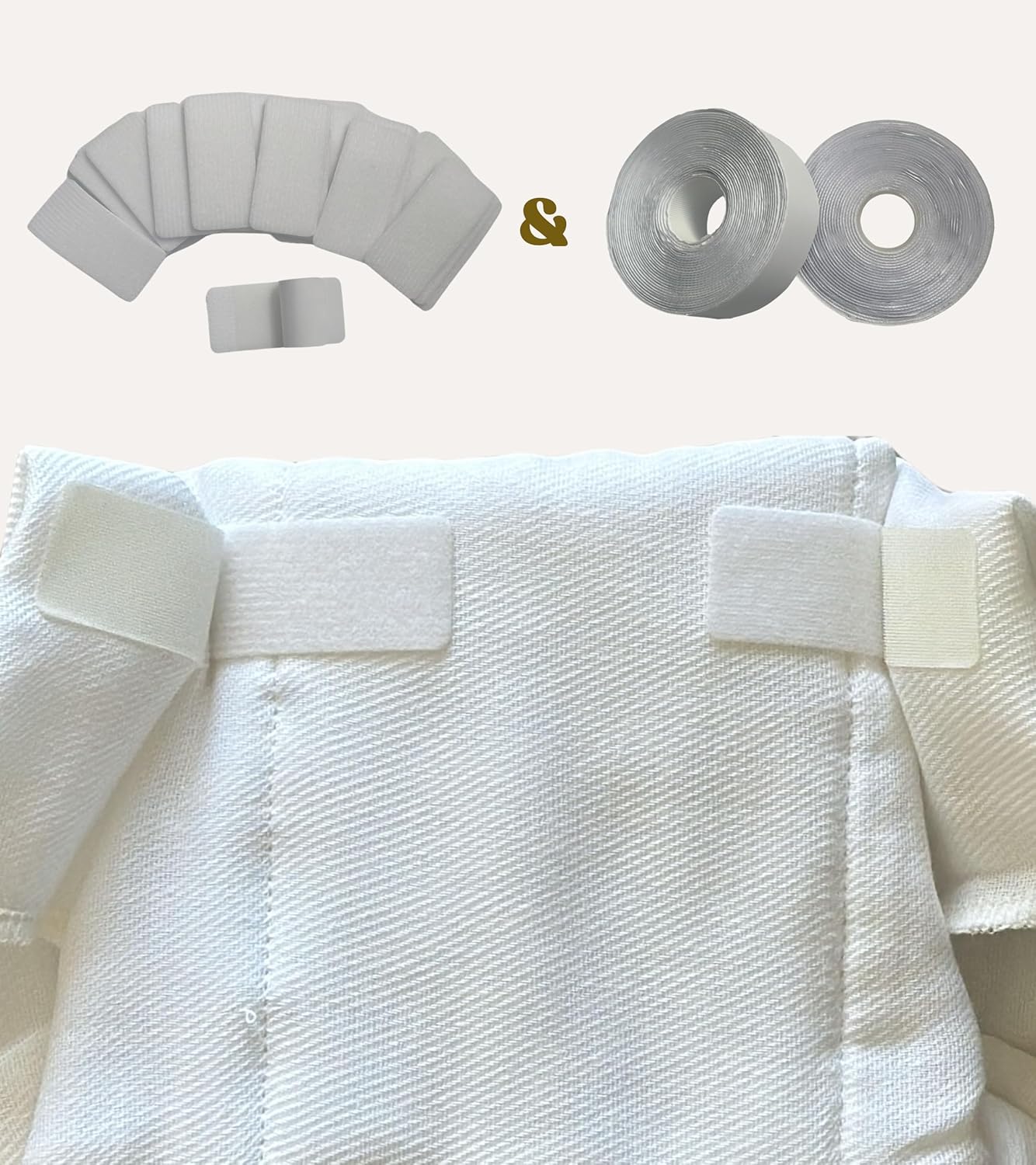 KJVOOM Adhesive Diaper Closures 100-Sheets 2 Rolls