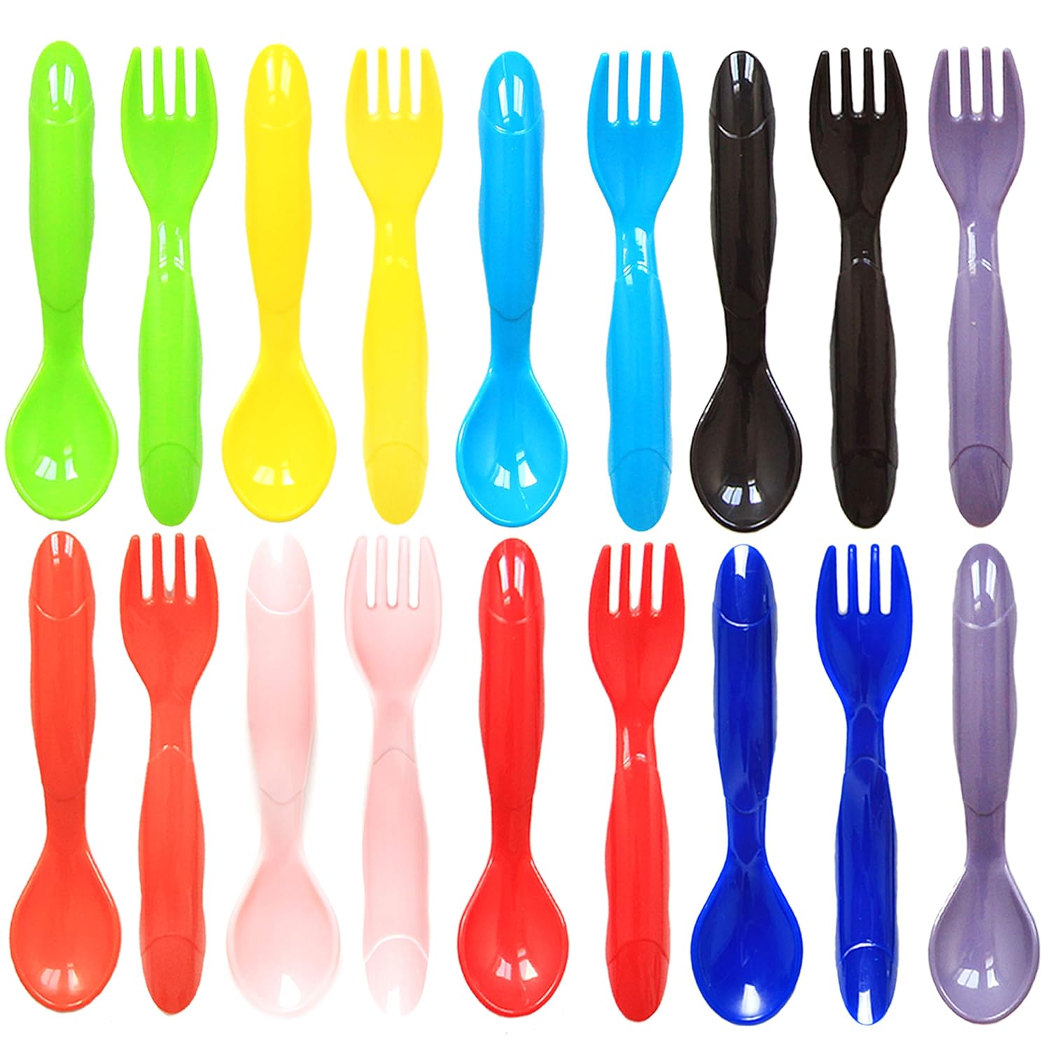 Youngever 36 Pcs Plastic Toddler Utensils Set 1