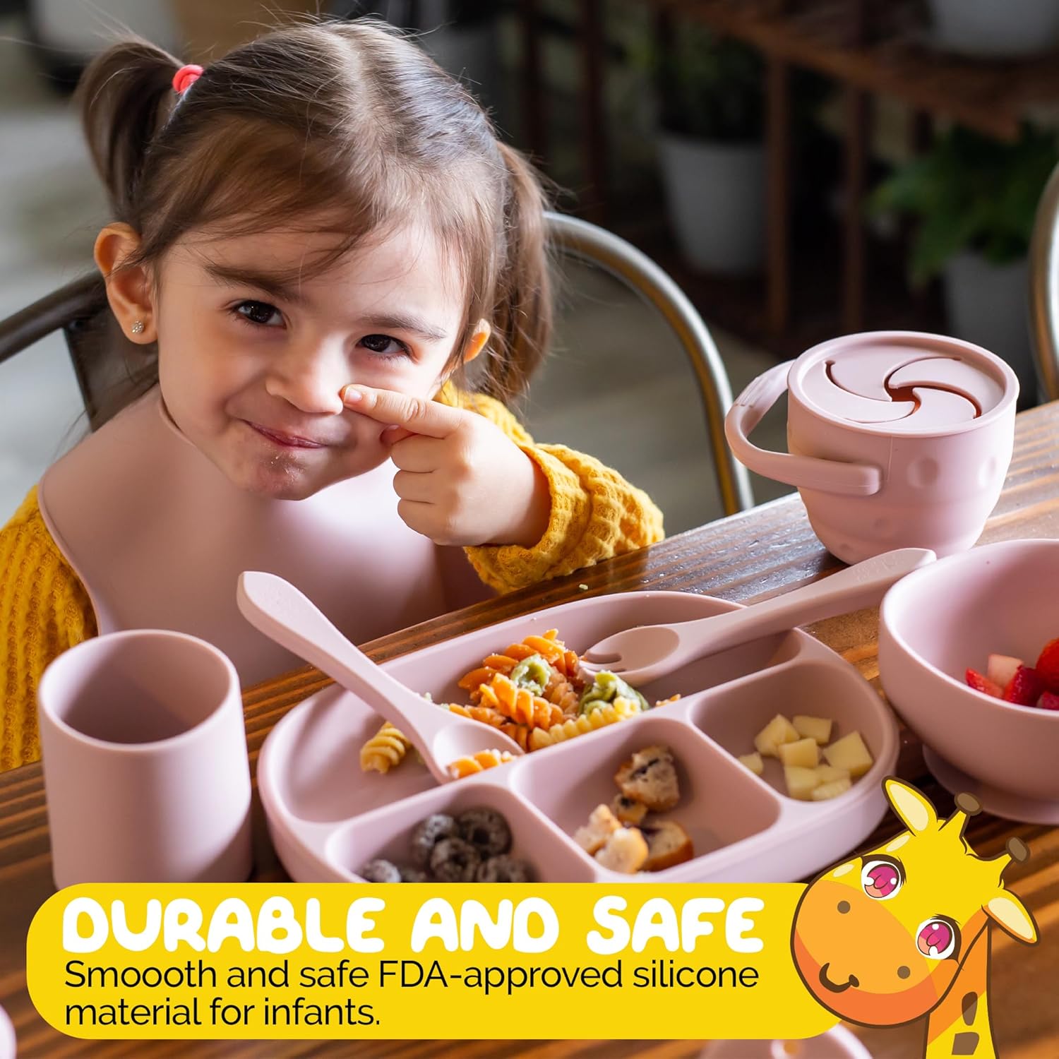 Muqee Peeko 10 Piece Baby Safe Silicone Feeding Set