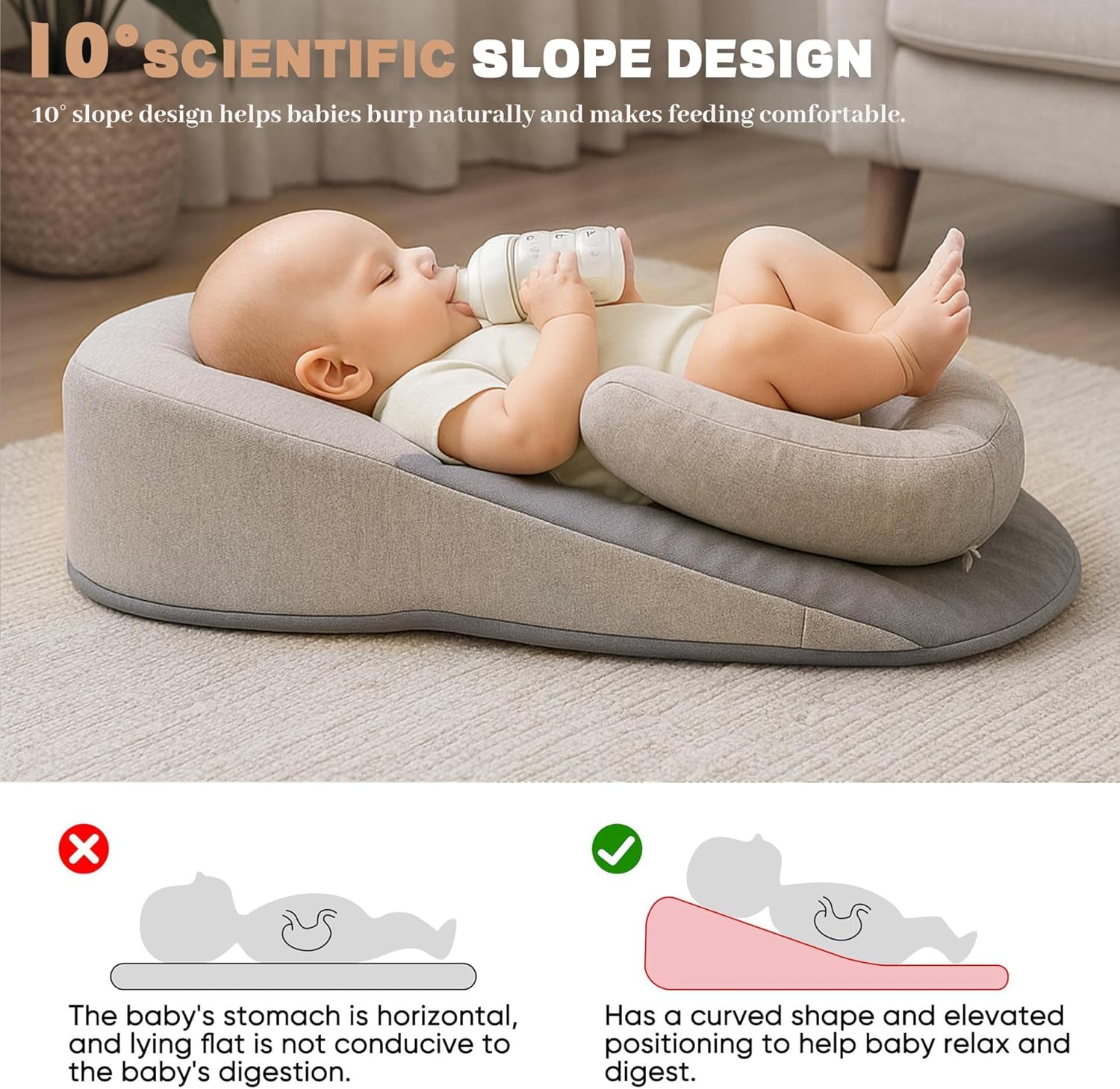 Restnest Baby Bed Acid Reflux Pillow with Strap