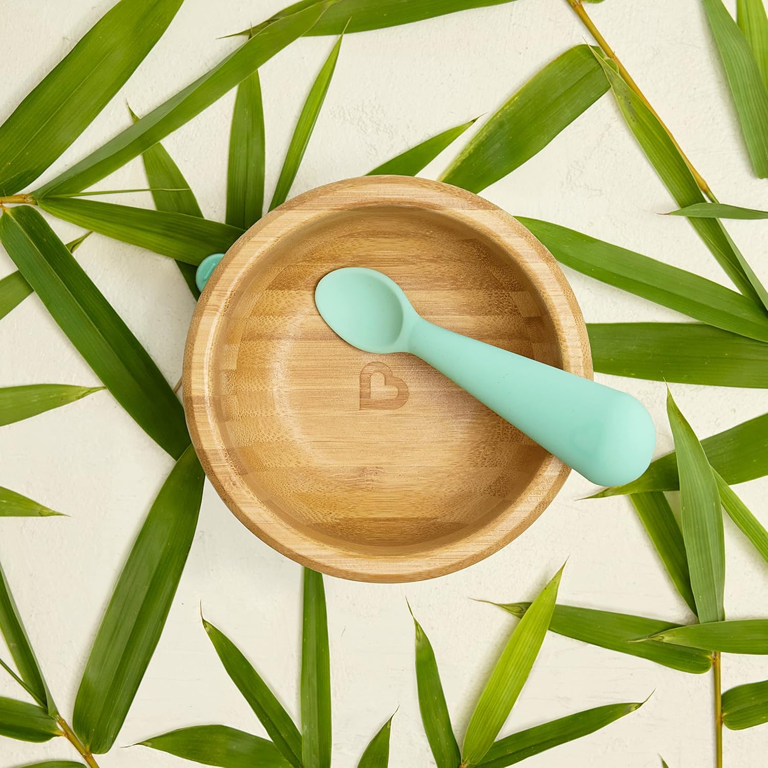 Munchkin Non-Toxic Bamboo Suction Bowl and Spoon Set