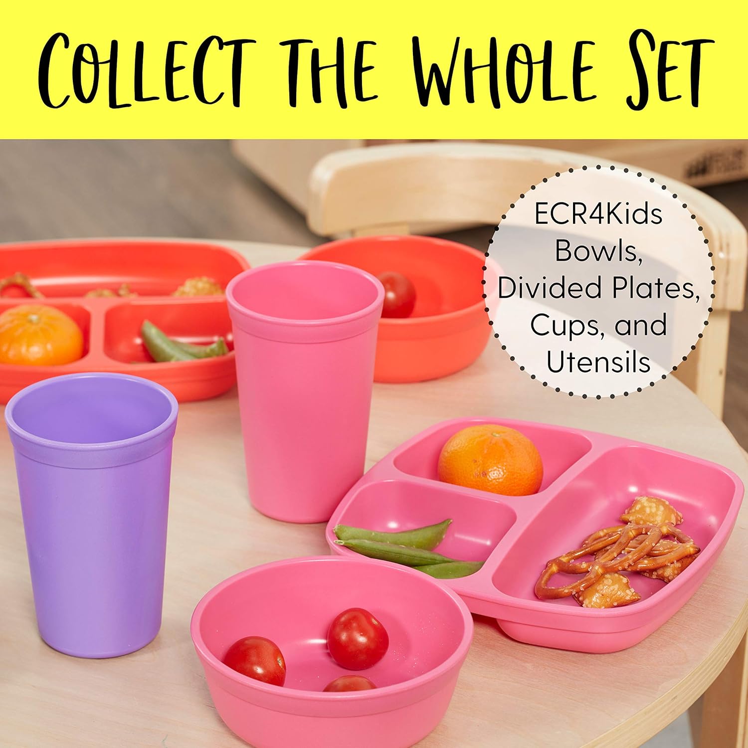 ECR4Kids ELR-18100-BE My First Meal Pal Snack Bowls 3-Pack Berry