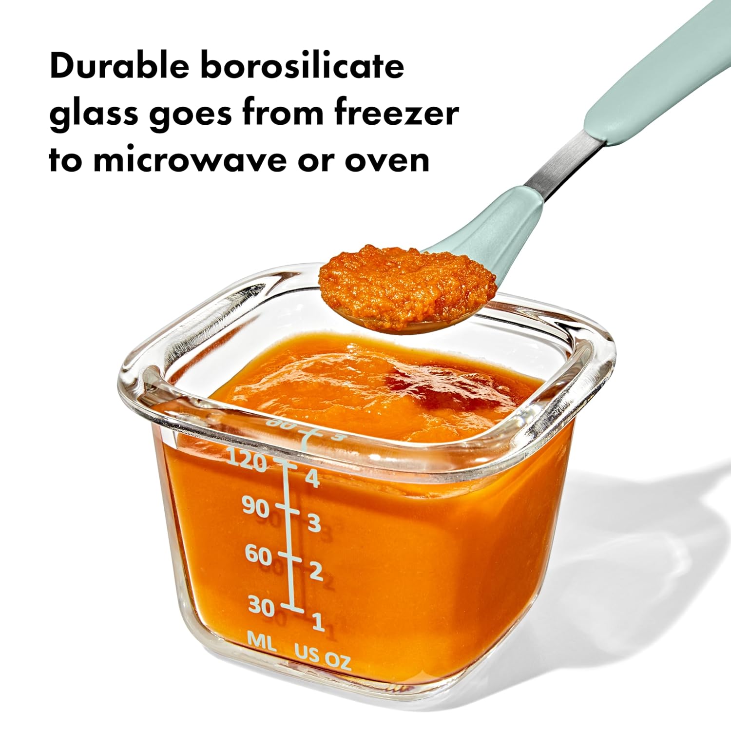 OXO Tot Glass Food Storage Containers 4 oz Opal