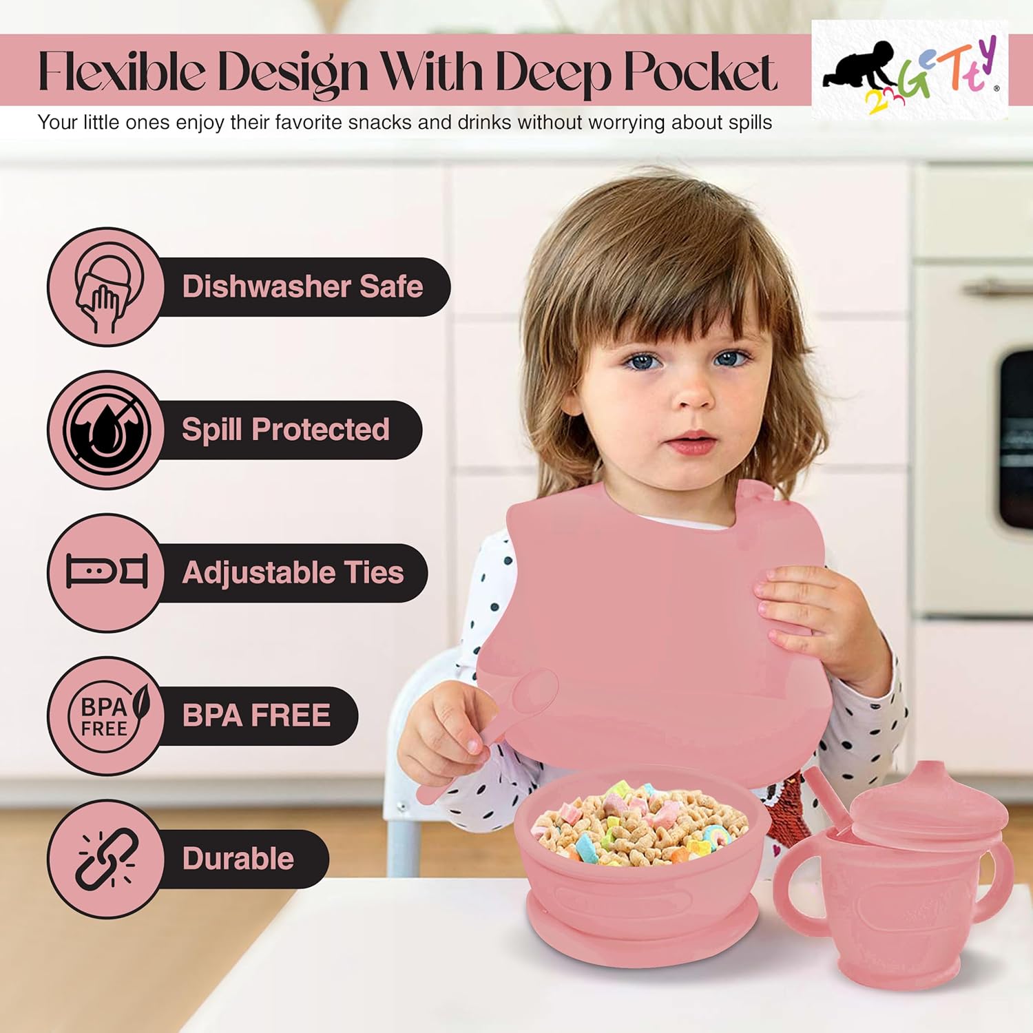 23GeTty Baby Feeding Set with Suction Plates and Utensils