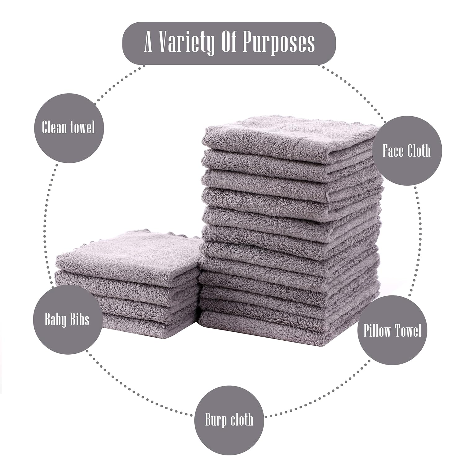 Cute Castle Ultra-Soft Baby Washcloths 16 Pack 1