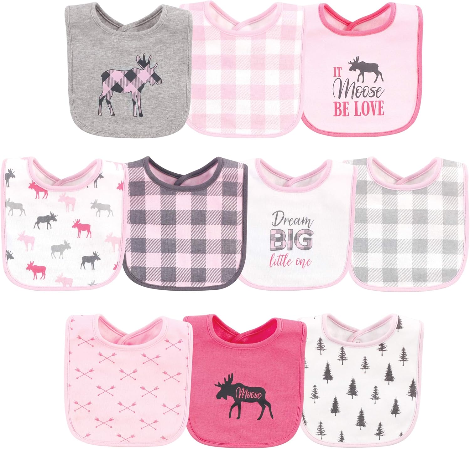 Hudson Baby Unisex Cotton Drooler Bibs Set