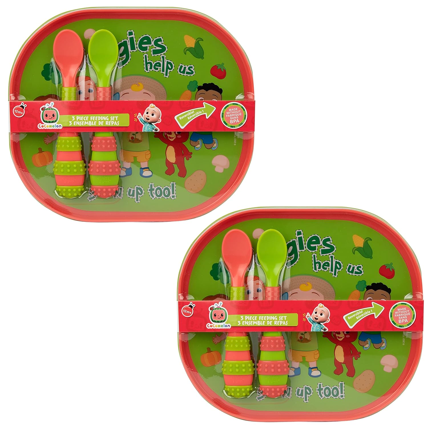 The First Years CoComelon Toddler Plates and Spoons Set