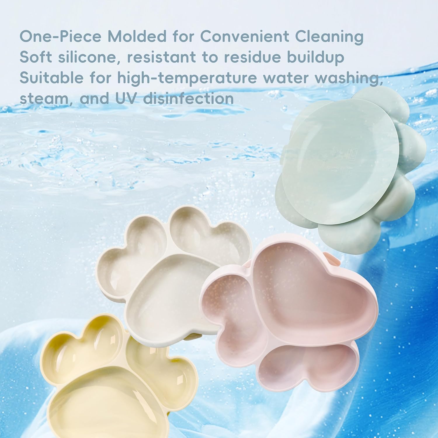 Blisskidsland Silicone Suction Plates for Babies Toddlers Pink