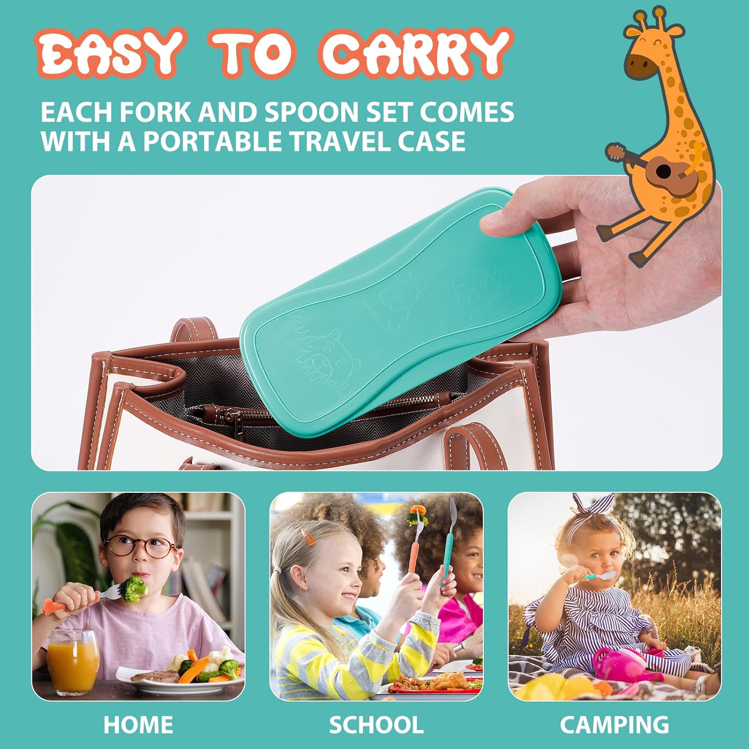 Lohodo Toddler Utensils Set with Travel Case