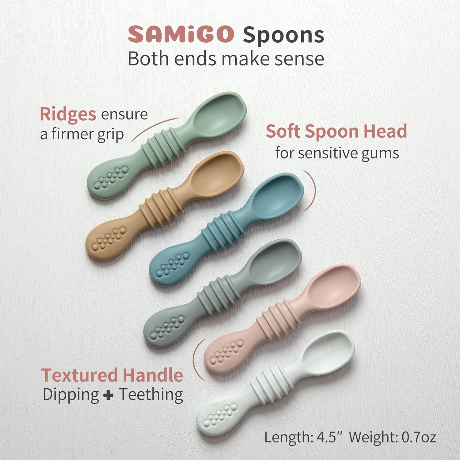 SAMiGO Silicone Baby Bowl and Spoon Set for 6 Months 1