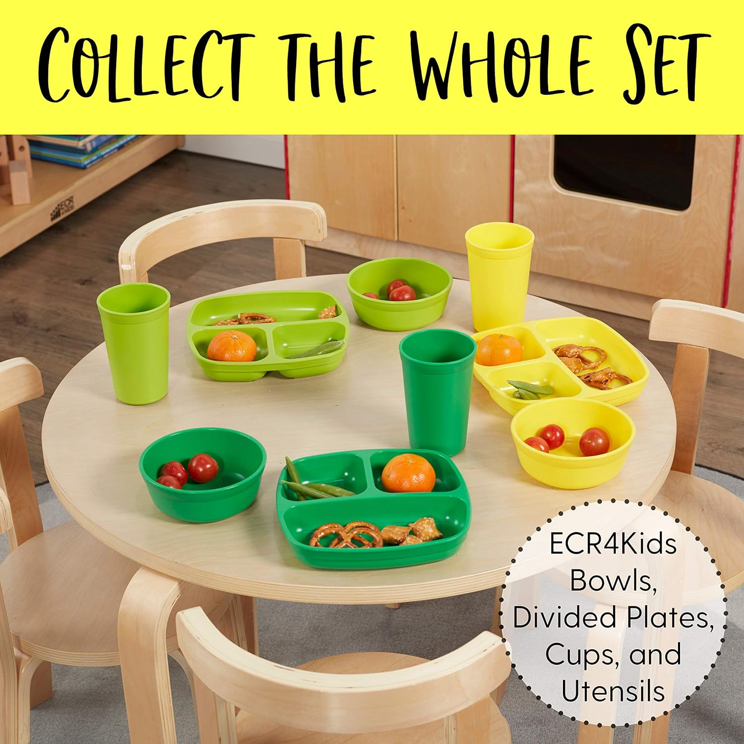 ECR4Kids My First Meal Pal 3-Pack Divided Plates