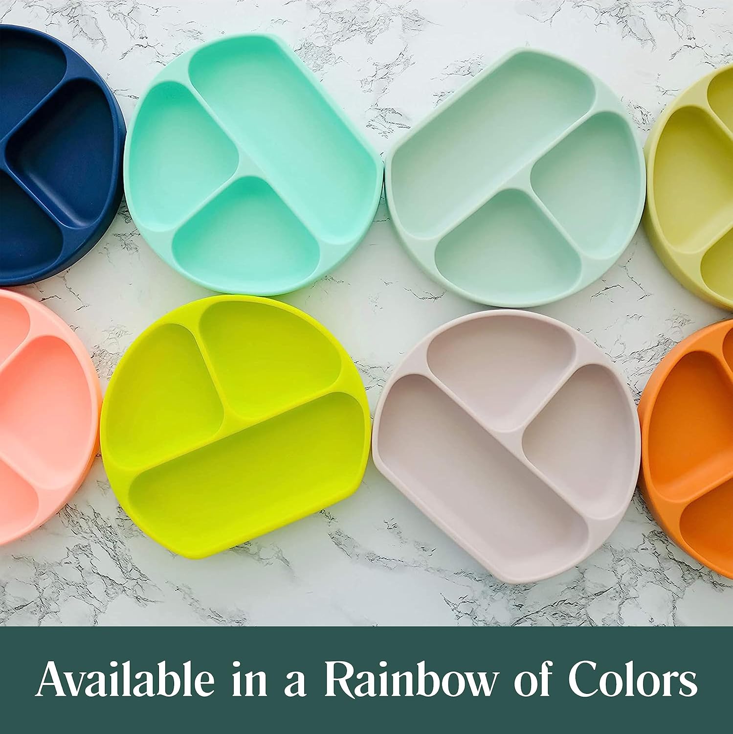 Simka Rose BPA Free Silicone Baby Plates for Self Feeding