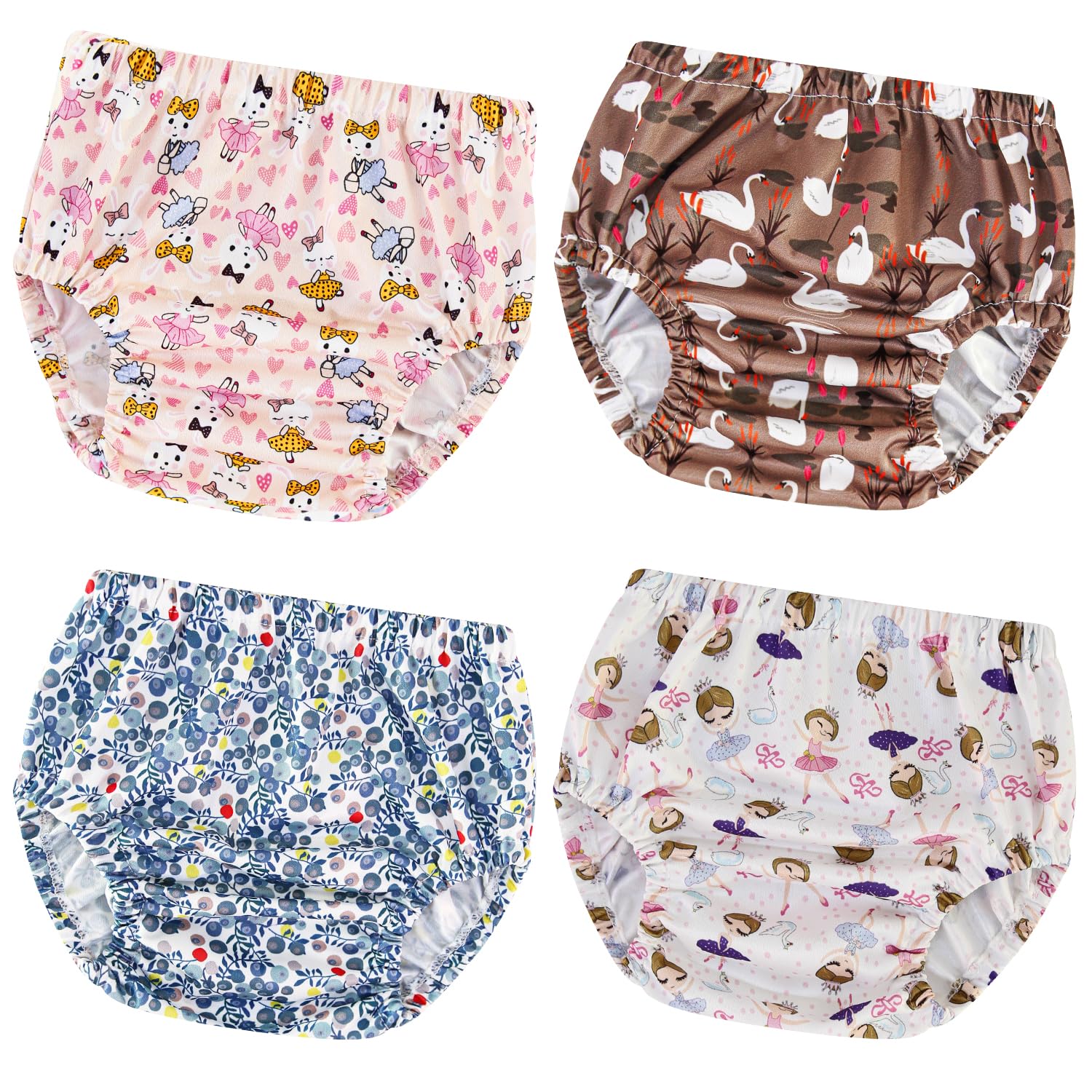 Joyo Roy 4 Pcs Reusable Rubber Pants for Potty Training