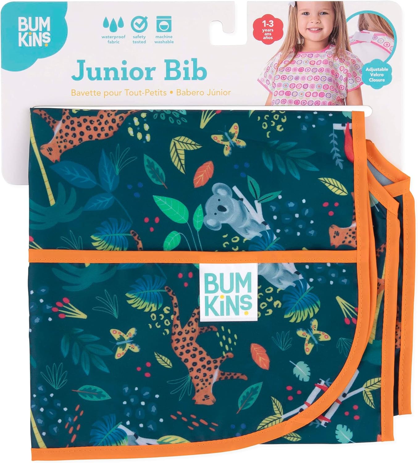 Bumkins Junior Bibs for 1-3 Years Waterproof and Adjustable 1