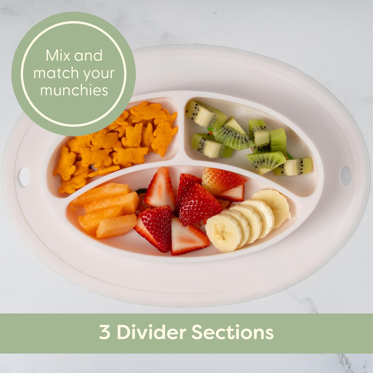UpwardBaby CoComelon Silicone Plate - Suction Non-Slip Reusable Toddler Feeding Solution
