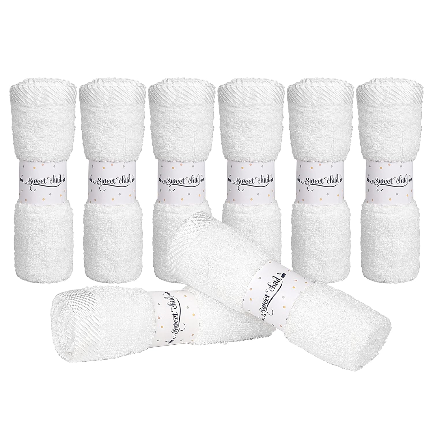 Sweet Child 8-Pack Super Soft Rayon Washcloths