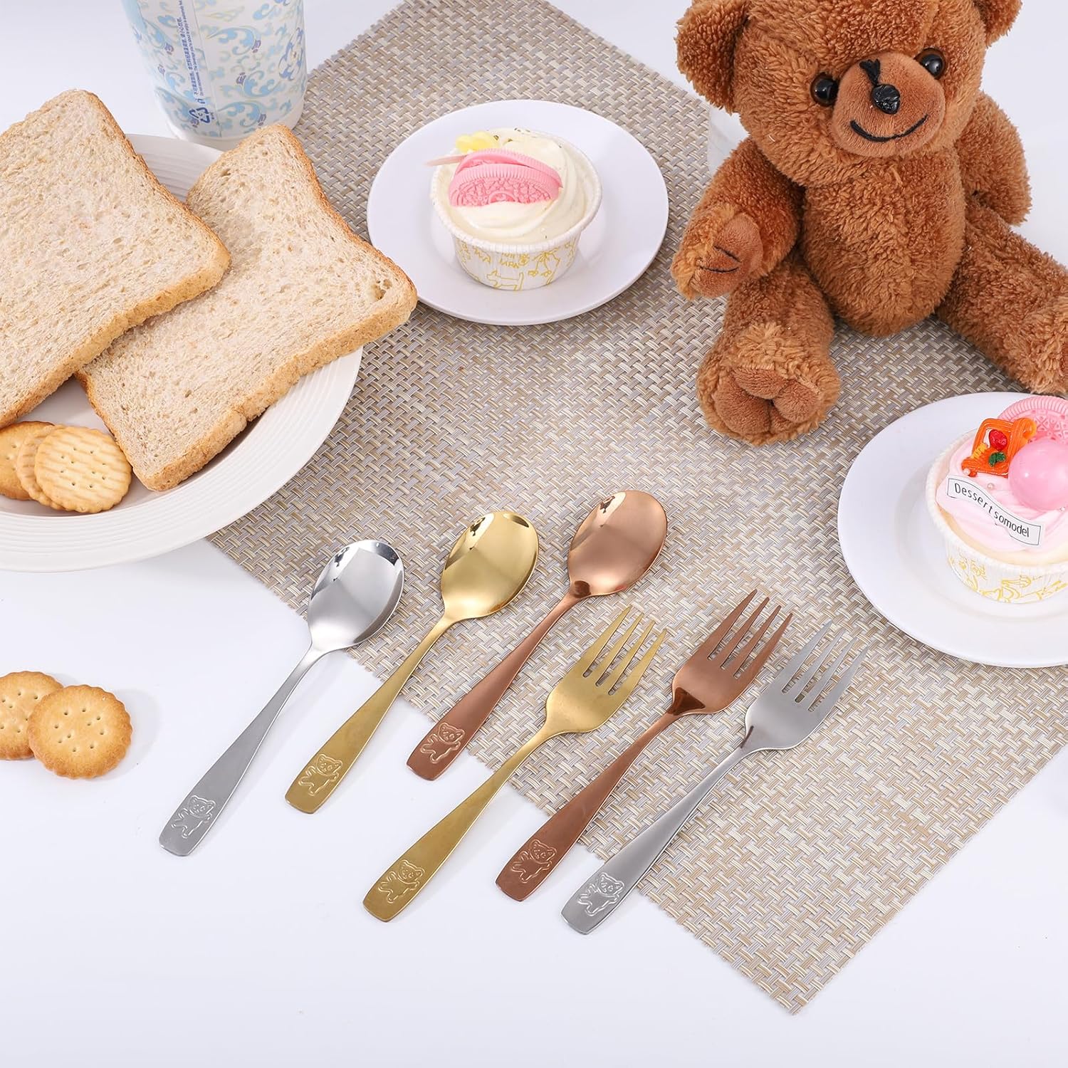Pimoys 12 Piece Stainless Steel Kids Silverware Set 1