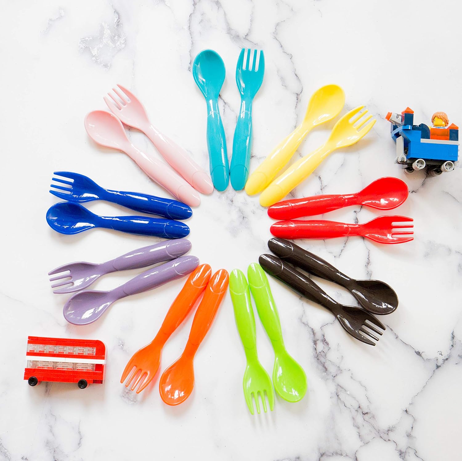 Youngever 36 Pcs Plastic Toddler Utensils Set 1