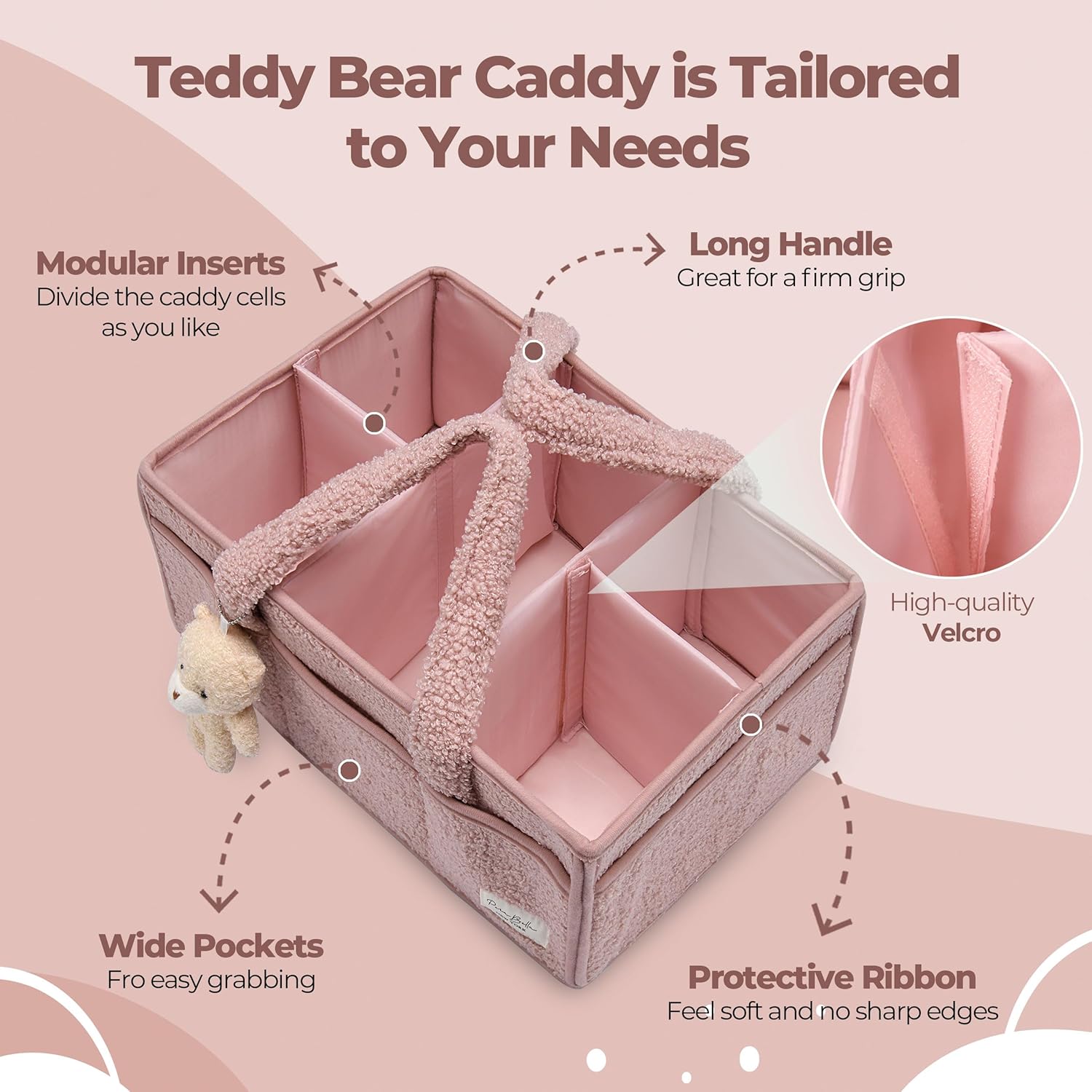 PeraBella Baby Diaper Caddy Organizer with Handle
