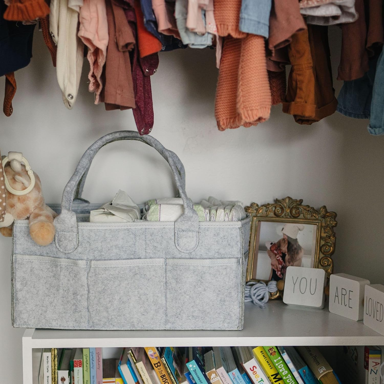 Putska Nursery Storage Basket - Diaper Caddy Organizer 1
