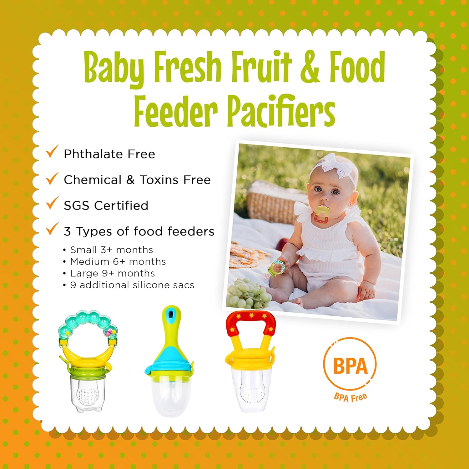 KAILEXBABY Baby Food Feeder with 18pcs Silicone Spoons