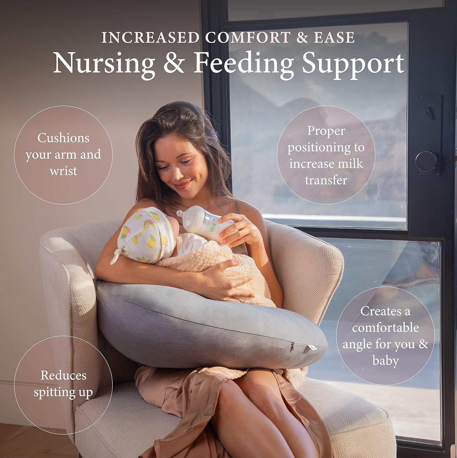Pharmedoc Nursing Pillow with Cooling Cover
