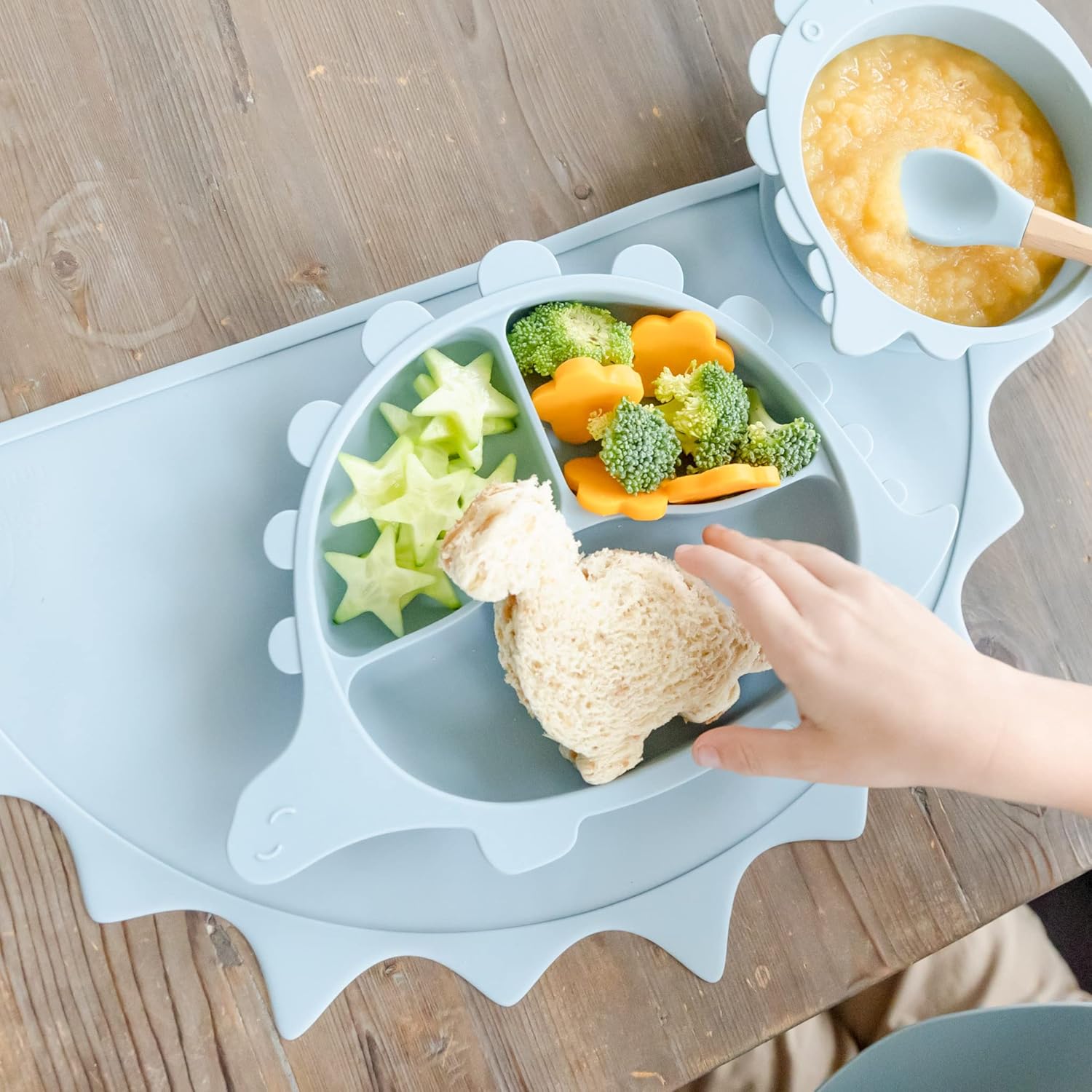 Little LoveBug Toddler Feeding Set with Dinosaur Plate