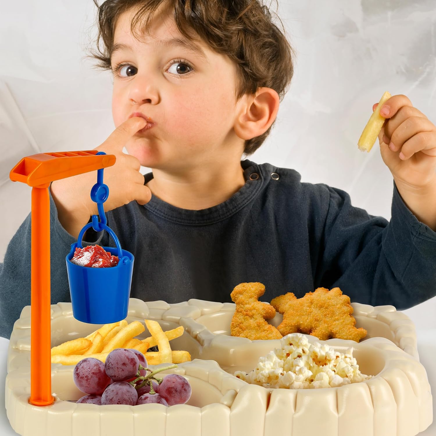 KidsFunwares T-Rex Excavation Plate for Kids